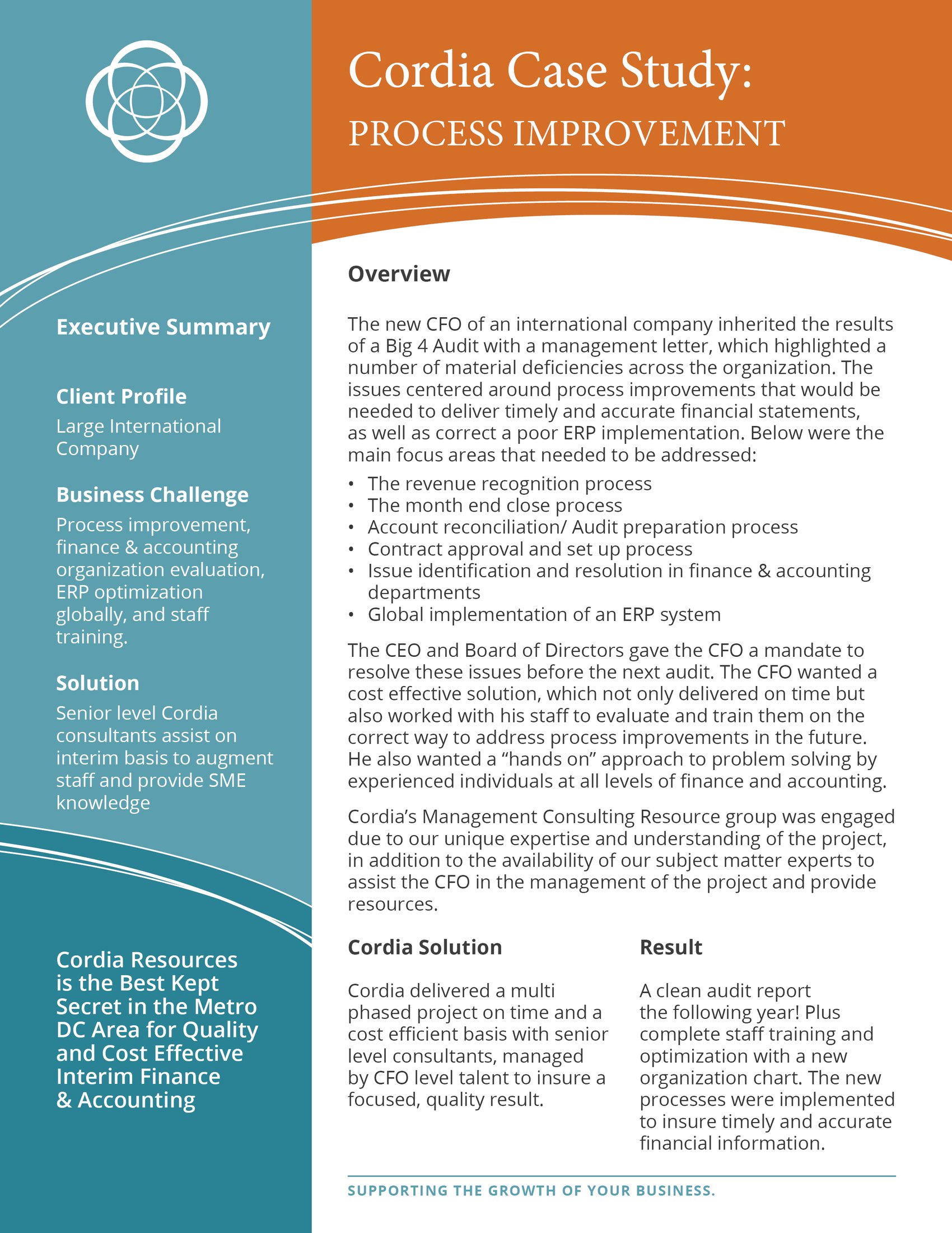 case study process improvement